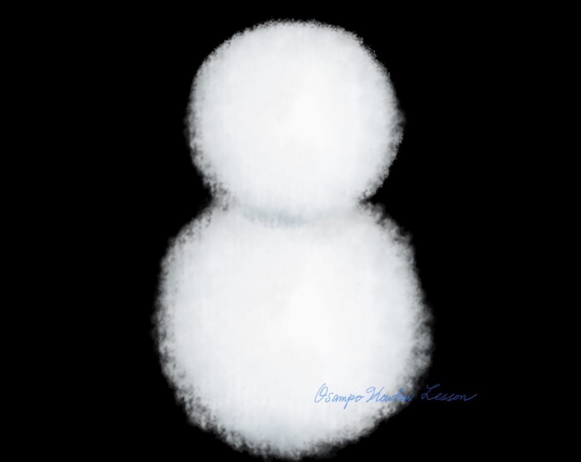 雪だるま 雪うさぎを描くのは楽しい Pc Flower Art おさんぽ工房